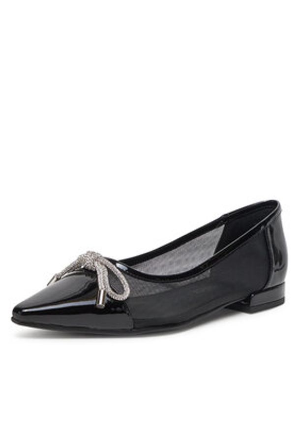 Eva Minge Baleriny ALYSSUM-LT2408-9 Czarny. Kolor: czarny. Materiał: materiał