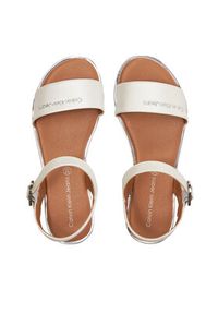 Calvin Klein Jeans Sandały Flat Sandal V3A2-80824-1688 S Biały. Kolor: biały. Materiał: skóra #4