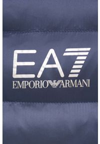 EA7 Emporio Armani kurtka damska kolor granatowy przejściowa. Typ kołnierza: kaptur. Kolor: niebieski #3