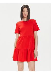 only - ONLY Sukienka codzienna May 15286934 Czerwony Regular Fit. Okazja: na co dzień. Kolor: czerwony. Materiał: bawełna. Typ sukienki: proste. Styl: casual