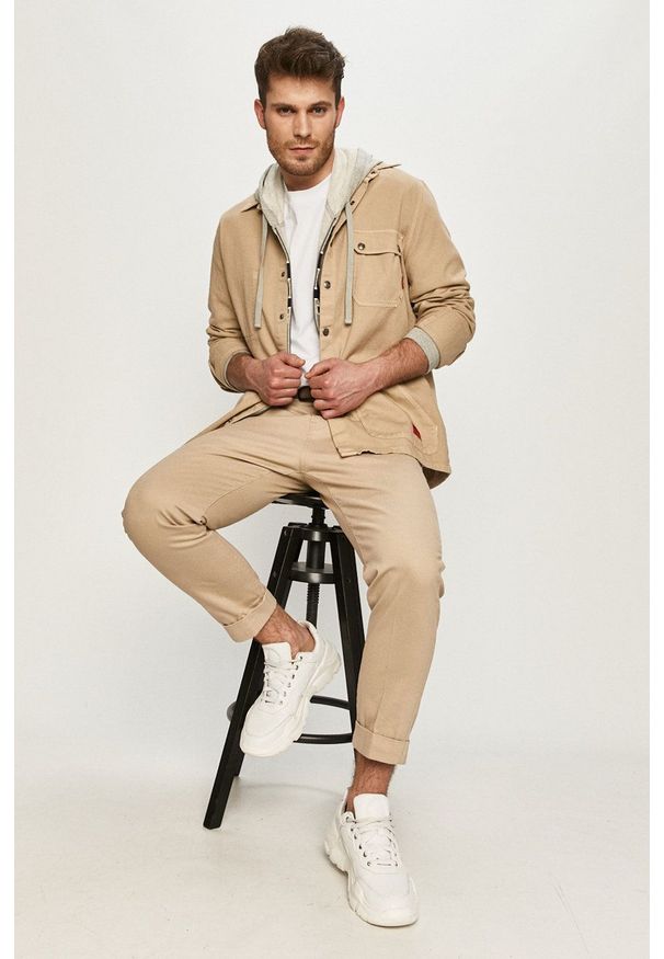 GAP - Bluza. Okazja: na co dzień. Typ kołnierza: kaptur. Kolor: szary. Materiał: dzianina. Wzór: aplikacja. Styl: casual