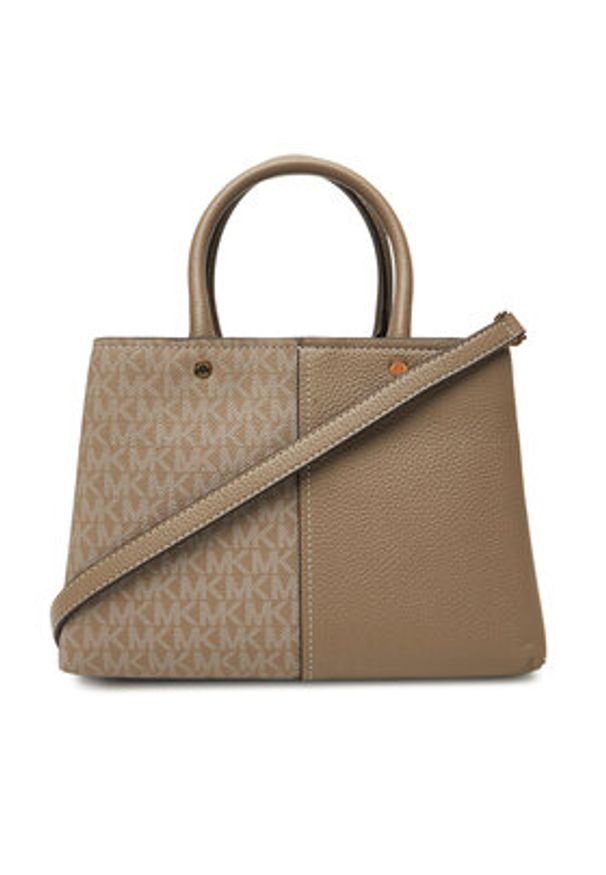 MICHAEL Michael Kors Torebka Flora 30T5GFFS2B Beżowy. Kolor: beżowy. Materiał: skórzane