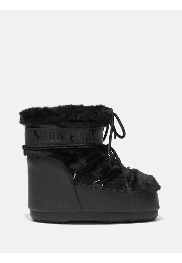 Śniegowce damskie Moon Boot ICON LOW FAUX-FUR BOOTS. Kolor: czarny