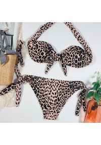 Intica - Bikini bez ramiączek w kropki na plażę i basen Phyliss. Materiał: materiał. Długość: długie. Wzór: kropki