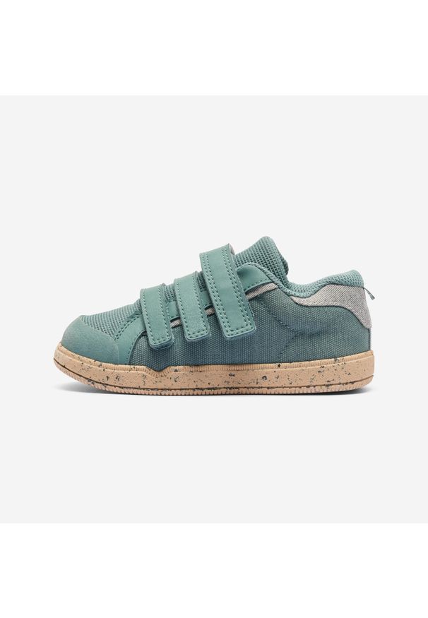 Decathlon - Buty dla dzieci Domyos 500 I Move. Zapięcie: rzepy. Kolor: zielony. Materiał: materiał. Sport: turystyka piesza