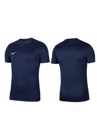 Koszulka sportowa męska z krótkim rękawem Nike Park VII. Kolor: niebieski. Długość rękawa: krótki rękaw. Technologia: Dri-Fit (Nike). Długość: krótkie. Sport: piłka nożna