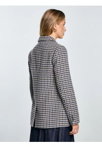 Big-Star - Marynarka damska slim w pepitkę z dodatkiem wełny Neida 000. Kolor: wielokolorowy. Materiał: wełna. Wzór: gładki, kolorowy. Styl: elegancki #5