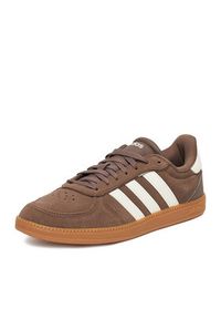 Adidas - adidas Sneakersy BREAKNET SLEEK JR6905 Brązowy. Kolor: brązowy. Materiał: zamsz, skóra #6