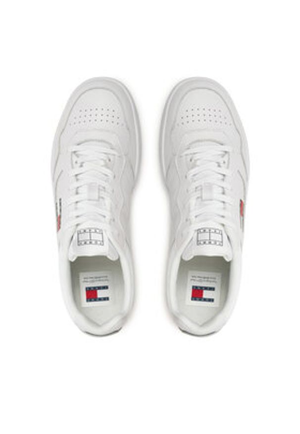 Tommy Jeans Sneakersy Tjm Cupsole Leather Ess EM0EM01443 Biały. Kolor: biały. Materiał: skóra