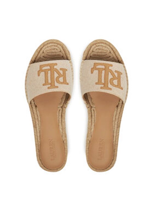 Lauren Ralph Lauren - LAUREN RALPH LAUREN Espadryle Polly 802966866001 Beżowy. Kolor: beżowy. Materiał: materiał