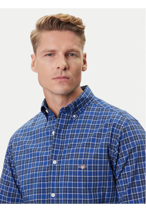 GANT - Gant Koszula 3250213 Niebieski Regular Fit. Kolor: niebieski. Materiał: bawełna