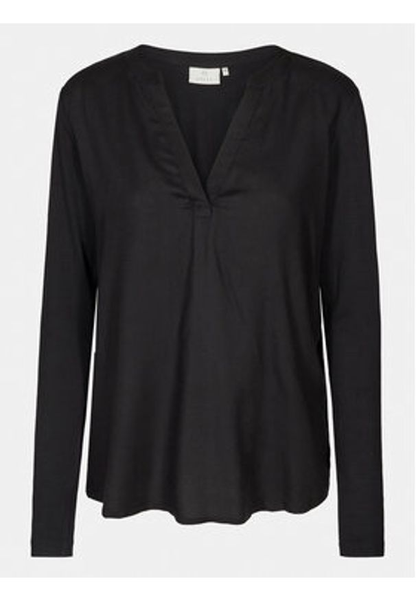 Kaffe Bluzka Calina 10503789 Czarny Regular Fit. Kolor: czarny. Materiał: wiskoza