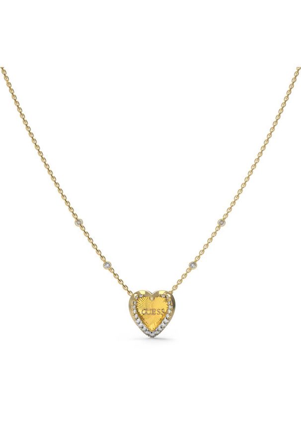 Guess Naszyjnik JUBN0460 6JW Złoty. Materiał: metalowe. Kolor: złoty