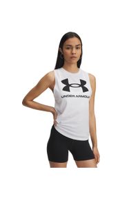 Damski tank top Under Armour Sportstyle Graphic. Kolor: czarny, biały, wielokolorowy. Długość rękawa: bez rękawów. Sport: fitness #1
