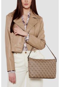 Guess - GUESS Brązowa shopperka damska Brenton. Kolor: brązowy. Materiał: skórzane. Styl: elegancki, casual #12