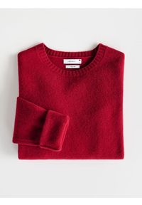Reserved - Wełniany sweter - czerwony. Kolor: czerwony. Materiał: wełna #1