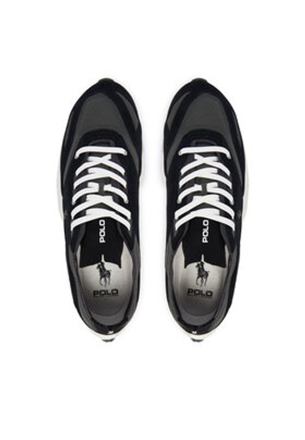 Polo Ralph Lauren Sneakersy Boerum 809P07534005 Czarny. Kolor: czarny. Materiał: skóra, zamsz
