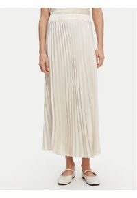 Kontatto Spódnica plisowana SU501C Écru Regular Fit. Kolor: kremowy. Materiał: syntetyk #1