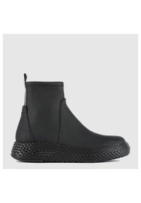 Emporio Armani - EMPORIO ARMANI Czarne botki damskie, Rozmiar 36. Kolor: czarny