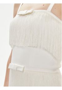 Elisabetta Franchi Sukienka koktajlowa AB-635-42E2 Biały Regular Fit. Kolor: biały. Materiał: syntetyk. Styl: wizytowy #2