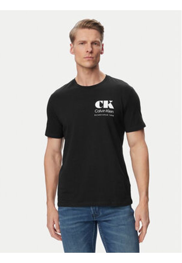 Calvin Klein Jeans T-Shirt Resort Graphic LV04RG802G Czarny Regular Fit. Kolor: czarny. Materiał: bawełna