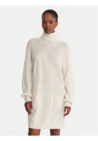 Liu Jo Sukienka dzianinowa MF5063 MS009 Écru Regular Fit. Materiał: wełna #1