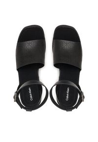 Calvin Klein Espadryle Wedge Espad 70 Aop Lth HW0HW03138 Czarny. Kolor: czarny. Materiał: skóra #3