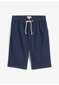 bonprix - Szorty dżinsowe ze stretchem z gumką w talii, regular fit. Kolor: niebieski #1