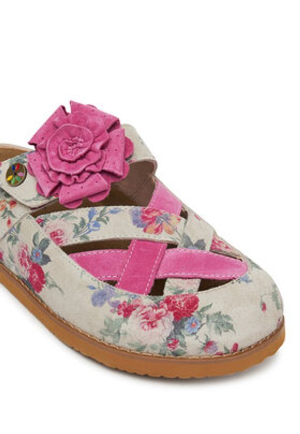 Laura Vita Kapcie Brownieo 06 Różowy. Kolor: różowy. Materiał: skóra