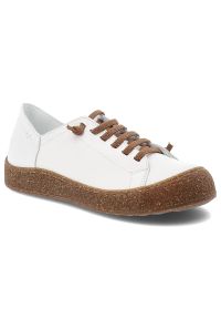 Półbuty damskie Ravini, cholewka ze skóry naturalnej licowej wiązany fason z zabudowanym przodem, białe, 1301. Kolor: biały. Materiał: skóra. Szerokość cholewki: normalna #1