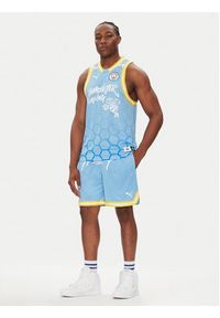 Puma Szorty sportowe Hoops Manchester City 631694 Błękitny Regular Fit. Kolor: niebieski. Materiał: syntetyk #3