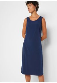 bonprix - Sukienka z koronką (2 części). Kolor: niebieski. Materiał: koronka. Wzór: koronka #2