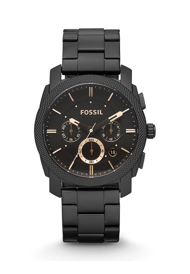 Fossil - Zegarek FS4682. Rodzaj zegarka: cyfrowe. Kolor: czarny. Materiał: materiał