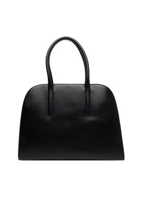 TOMMY HILFIGER - Tommy Hilfiger Torebka Iconic Leather Tote AW0AW18206 Czarny. Kolor: czarny. Materiał: skórzane