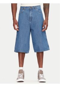 Wrangler Szorty jeansowe Jort 112362509 Niebieski Oversize. Kolor: niebieski. Materiał: bawełna