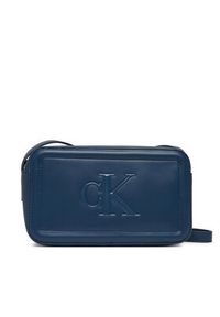 Calvin Klein Torebka Bold Ck Camera Bag LV04F3220G Niebieski. Kolor: niebieski. Materiał: skórzane #5