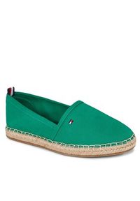 TOMMY HILFIGER - Tommy Hilfiger Espadryle Basic Tommy Flat Espadrille FW0FW06497 Zielony. Kolor: zielony