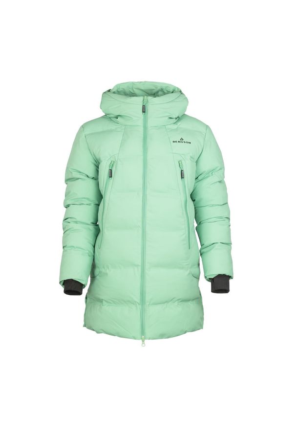 Bergson - Kurtka męska płaszcz SNOW LEOPARD Primaloft1. Kolor: zielony. Materiał: puch. Technologia: Primaloft. Sezon: zima. Sport: turystyka piesza