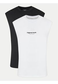 Jack & Jones Komplet 2 tank topów Vesterbro 12260785 Kolorowy Oversize. Materiał: bawełna. Wzór: kolorowy