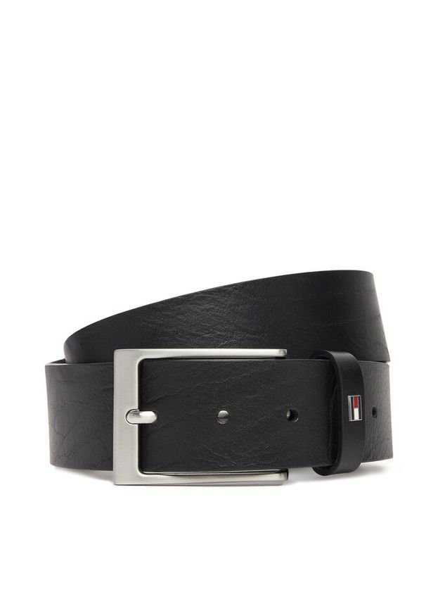 TOMMY HILFIGER - Pasek Męski Tommy Hilfiger. Kolor: czarny