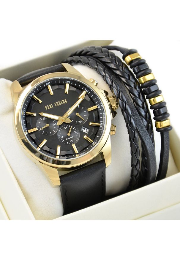 Zestaw męski zegarek męski Paul Lorens MAKALU PL20010A-1A2 + bransoletka