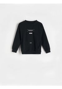 Reserved - Bluza z nadrukem - czarny. Kolor: czarny. Materiał: bawełna, dzianina