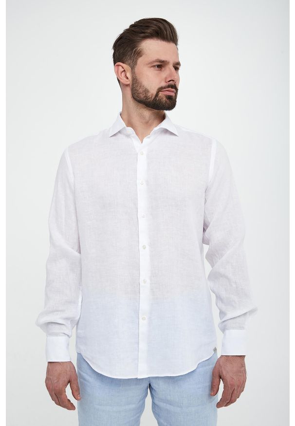 PAUL & SHARK - Koszula męska lniana PAUL&SHARK. Materiał: len