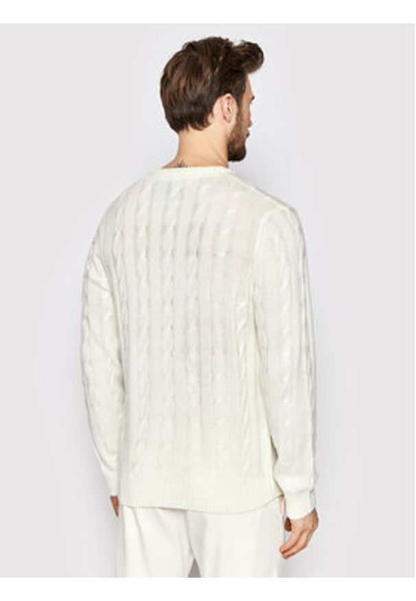 Brave Soul Sweter MK-181MAOC Beżowy Regular Fit. Kolor: beżowy. Materiał: syntetyk