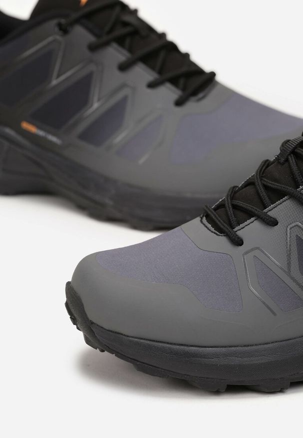 Born2be - Szare Sznurowane Buty Sportowe z Cholewką Soft Shell Relerava. Wysokość cholewki: przed kostkę. Nosek buta: okrągły. Kolor: szary. Materiał: guma, materiał. Szerokość cholewki: normalna. Obcas: na płaskiej podeszwie