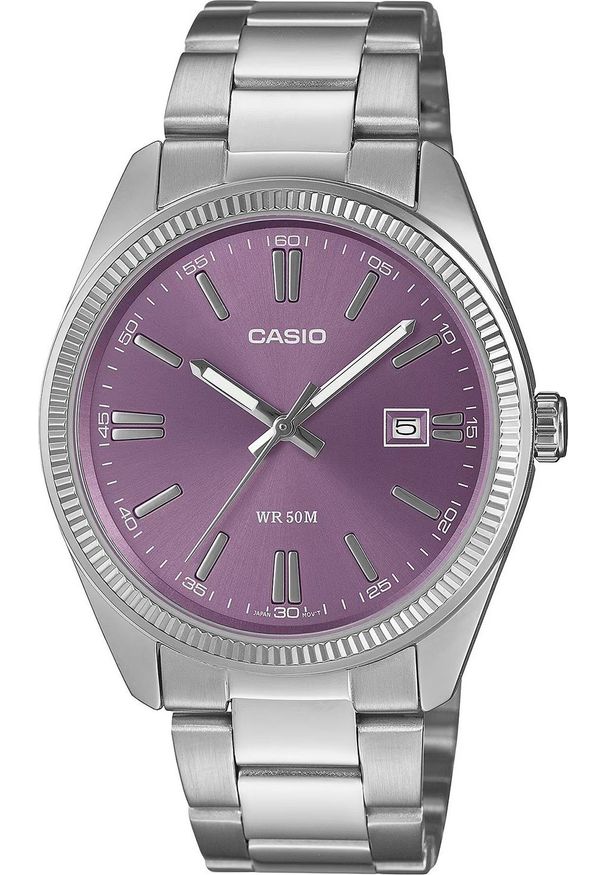 Zegarek Casio Zegarek męski Casio MTP-1302PD-6AVEF srebrny. Kolor: srebrny
