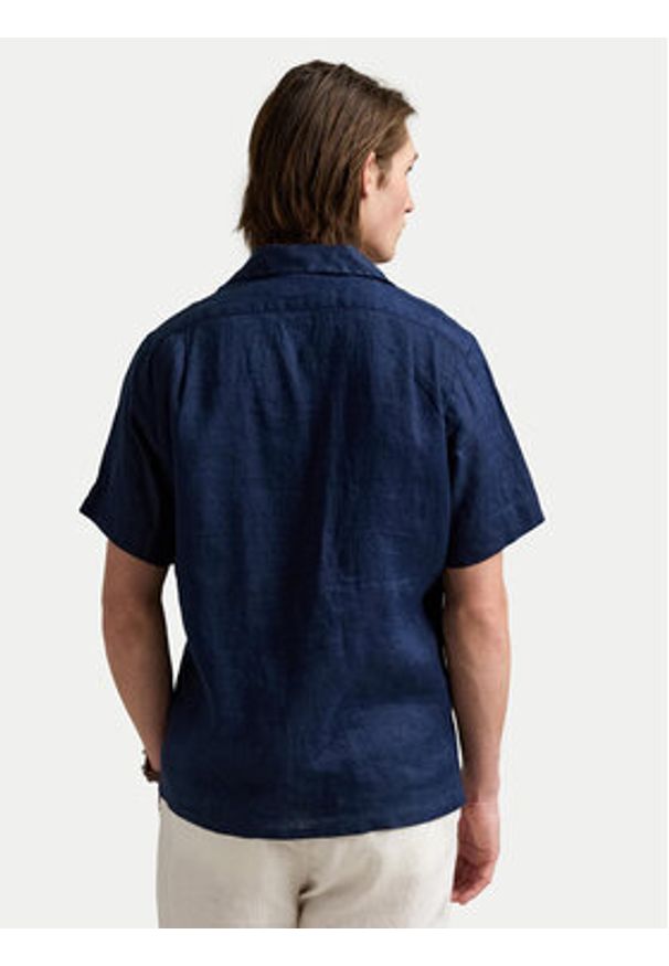 Polo Ralph Lauren Koszula 710966421001 Granatowy Classic Fit. Typ kołnierza: polo. Kolor: niebieski. Materiał: len