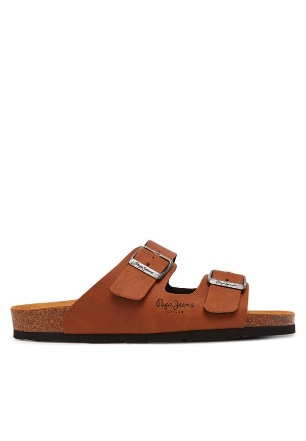 Klapki Pepe Jeans. Kolor: brązowy