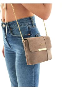 Kazar - Taupe torebka damska. Materiał: zamszowe. Rozmiar: małe. Styl: wizytowy, casual #4