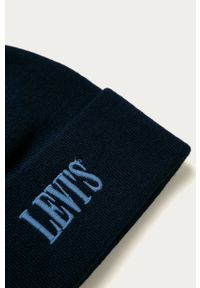 Levi's® - Levi's - Czapka. Kolor: niebieski. Materiał: dzianina, akryl. Wzór: aplikacja #2